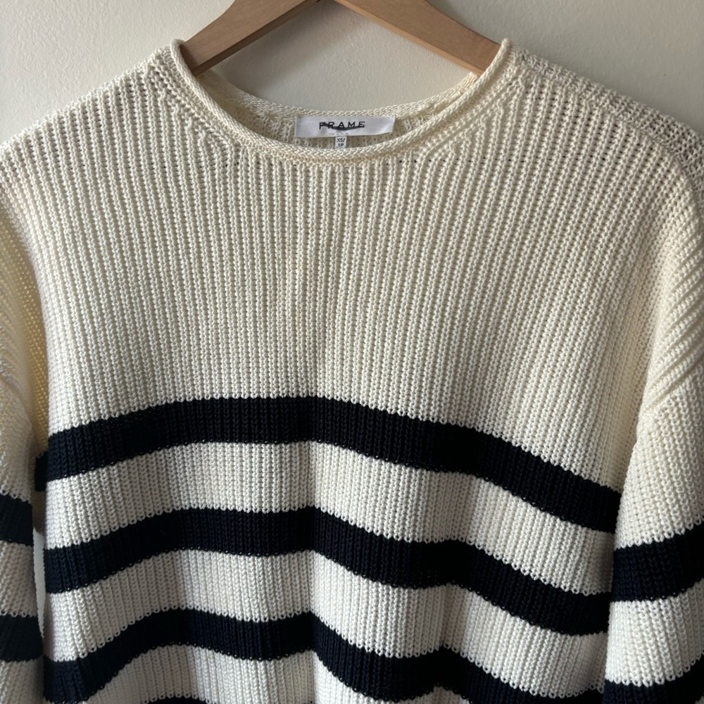 Frame Oversized striped Sweater Sz‎ XS - Picture 4 of 6